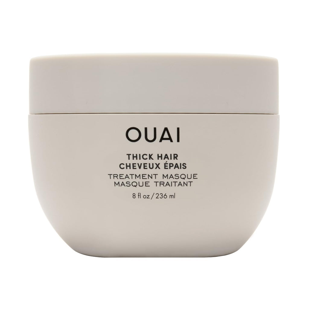 OUAI Fine to Medium Hair Treatment Mask - Lightweight Deep Conditioning Hair Mask with Shea Butter, Keratin & Panthenol - Helps Hydrate, Fight Frizz, Strengthen & Repair Damage (3.4 oz)